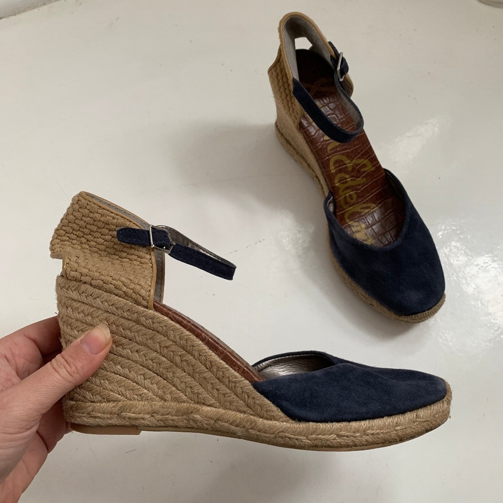 Sam Edelman Suede Espadrille Wedges 8.5